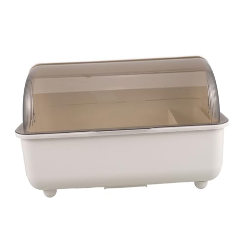 Cabilock Countertop Utensil Holder with Integrated Drainage System Dustproof Kitchen Organizer for Bowls Plates Chopsticks Space Saving Design for Efficient Storage and Quick Drying