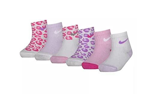 Nike Newborn Baby Socks, 6 PAIRS, Size 06-12 Months Pink