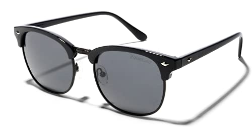 ShadyVEU Casual Retro Fashion Half-Rimless Polarized UVA & UVB Club Mens Women’s Sunglasses