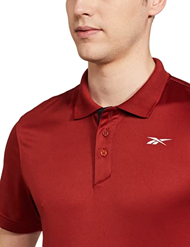 Image of Reebok Men's Solid Slim Fit Polo Shirt