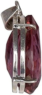 GEMHUB 65 Ct Pear Shape Color Change Alexandrite Pendant 925 Sterling Silver Necklace Pendant for Women