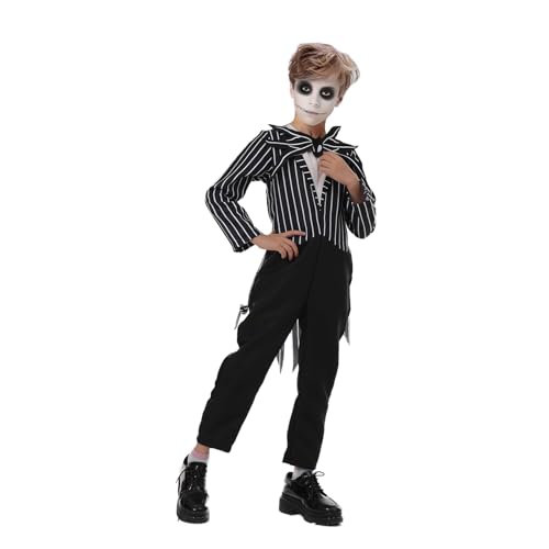 Disfraz Esqueleto para Niños con Mono y Máscara Halloween miniatura 2
