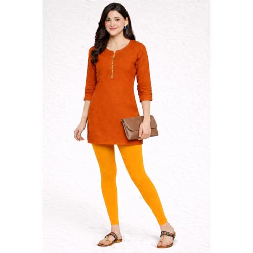 Image of Women Cotton Ankle Leggings Combo | Soft Stretchable Breathable Fabric | High Waist Comfortable Fit Bottom Wear for Kurti Office Casual & Daily Use