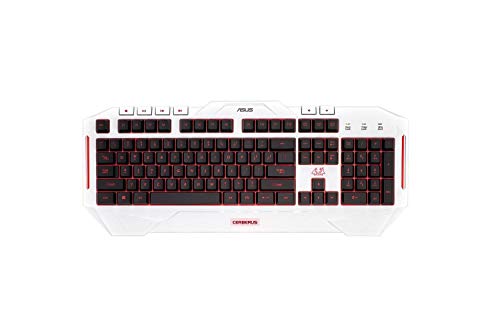 Asus tastiera per gaming Cerberus, Bianco