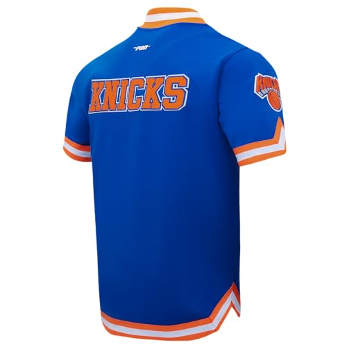 Pro Standard Mens NBA New York Knicks Classic Chenille Button Down Royal Blue/Orange M - Image 2