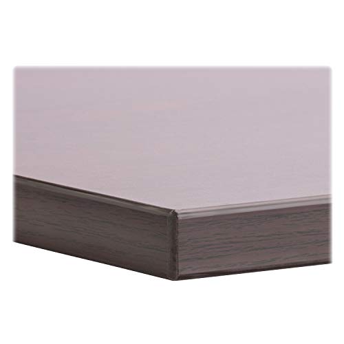 Lorell Quadro Sit/Stand Straight Edge Mahogany Tabletop
