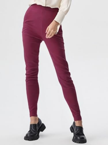 Laksima Strechable Plain Lycra Leggings Maroon 1pk (in, Numeric, 32, Regular)