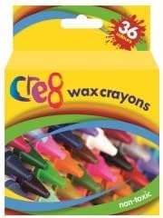 BucKit Craft 36 Wax Crayons | Colourful Wax Crayons | Childrens Crayon Pack | Non-toxic Rainbow Colours Crayons for drawing art