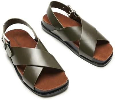 C.Paravano Women Sandals,Comfortable Dressy Flat Slides Summer Sa...