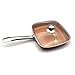 Saucepan 8/10/ 12 Inch Non- Stick Skillet Copper Frying Pan with Ceramic Coating Induction Cooking Frying Pan Oven Dishwasher Saucepan (Color : 8 inches Round) (10 inch 2.2mm lid) (10 Inches Round )