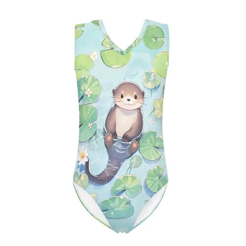 Image of Biyejit Girls Leotards Dance Sport Wear Gymnastics One-Piece Swimwear for Kids 3-14 Years