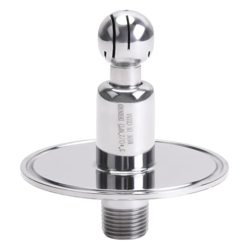 Image of DERNORD Sanitary Rotary Spray Ball 3 inchTC X 1 /2 inchMNPT CIP Tank Cleaning Ball