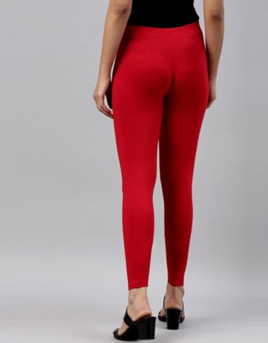 Image of JUNEBERRY Pure Cotton Skinny Fit Ankle Length Leggings Combo (Pack of 2)