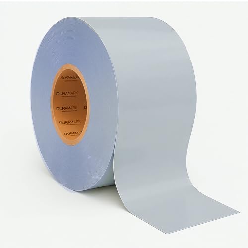 Image of DuraMark EC700 Floor Marking Tape for Concrete and Pavement | Industrial Marking Tape for Warehouses | Long-Lasting | High Durability, White, 4 Inches by 36 Feet