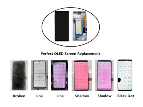 Galaxy Note9 LCD Display Screen Assembly Replacement for Samsung Galaxy Note9 Touch Digitizer Screen with Frame Toolkits SM-N960U N960F No Fingerprint (Lavender Purple)