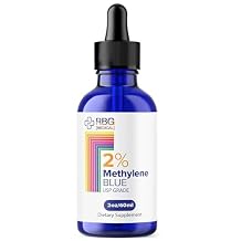 2% Methylene Blue Drops 2oz Methylene Blue Pharmaceutical Grade Brain Health Supplement USP Grade Electrolyte Solution for Cognitive, Memory & Focus Support by Research Biotech Group