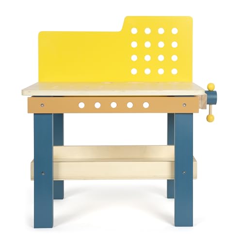 Small Foot Workbench Workshop, incl. vice, 4 tools and wooden accessories, for kids aged 3+ years old, 12558 - Image 3