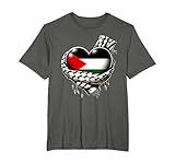 Drapeau palestinien en forme de cœur Keffiyeh Palestine T Shirt