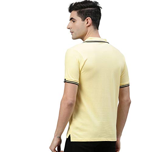 Image of Urbano Fashion Men's Solid Slim Fit Half Sleeve Cotton Polo T-Shirt