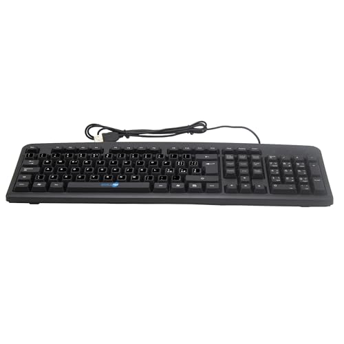 Clavier USB filaire Plug & Play performant avec kit stickers disposition italienne QWERTY