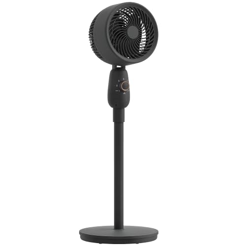Image of HOMCOM Pedestal Fan Powerful Air Circulator 70° Oscillating 36 Inch Black