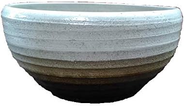 Amazon 睡蓮鉢 Mks Wh 白 11号 ビオトープ創りに 陶器製 水生植物 姫睡蓮やホテイ草に スイレン鉢 すいれん鉢 メダカ鉢 めだか 鉢 鉢