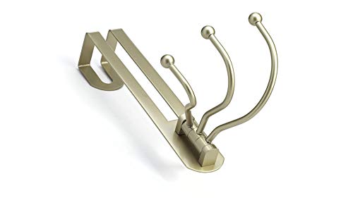 Richelieu Hardware T79921184 Utility Over The Door Metal Hook, 1-9/16 in (40 mm), Matte Nickel