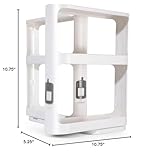 FUKQVOD Acrylonitrile Butadiene Styrene Pull-and-Rotate Spice Organizer, White, 20 in