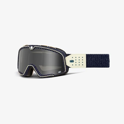 100% Barstow Classic MX Offroad Goggles Denim w/Dark Smoke Lens, 50000-00019