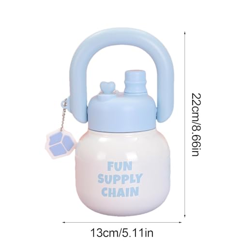Botella de agua aislada Big Belly de acero inoxidable con asa 6