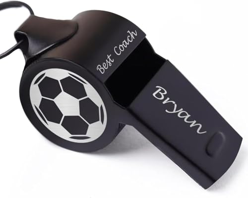 Silbato personalizado para entrenadores negro diseño 2 miniatura 1