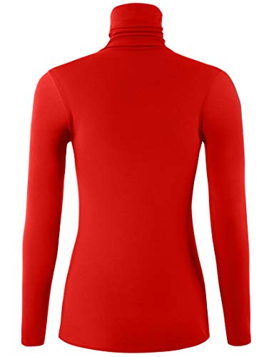 Image of AUHEGN Women's Long Sleeve Lightweight Turtleneck Top Pullover Casual Active Layer Tops Shirts