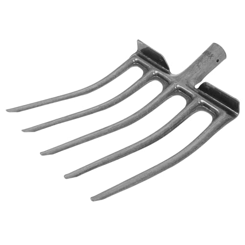 Happyyami Tenedor De Acero Agrícola De Puntas para Suelo Suelto y Preparación De Jardines Herramienta Duradera para Labranza y Mantenimiento De Cultivos