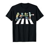 Halloween Zombie Personajes Road Crossing Camiseta