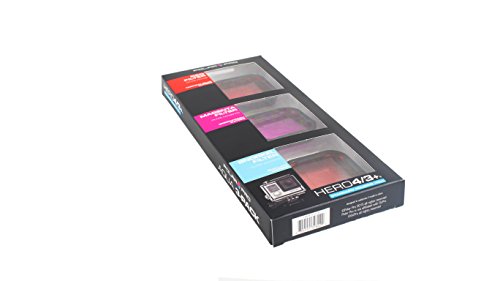 PolarPro Aqua Filter 3-Pack: Red Filter, Magenta, Snorkel Filter-for GoPro Hero4