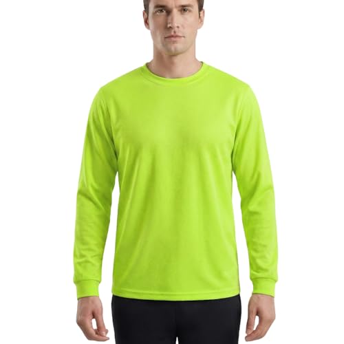HYCOPROT Hi Vis Safety Shirts High Visibility Long Sleeve T Shirt Construction Work T-Shirts for Men Women Protective Workwear Camisas Manga Larga de Trabajo para hombre Construccion, Meets ANSI/ISEA by HYCOPROT - Image 2