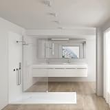 FASO PIATTO DOCCIA IN PIETRA NATURALE KZ-7100 SERIE F IN MARMORESINA EFFETTO PIETRA ARDESIA DIVERSI COLORI BIANCO 80x120x3 cm