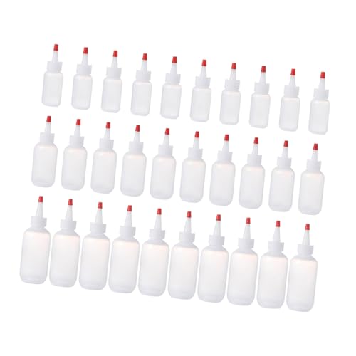 Rulbelok Confezione da 30 Bottiglie da spremere precisione con Design a Prova perdite e Corpo Morbido ergonomico per condimenti da Cucina Bottiglie per condimenti a Prova perdite per Cucina