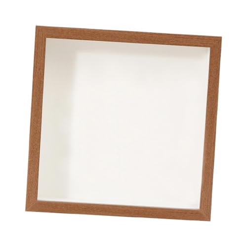 MERIGLARE 【深さ3cm】旅行コンサートチケット シャドーボックスディスプレイケース 写真収納 シャドーボックスフレーム 写真フレーム 立体額 ディスプレイボックス スロット付き 卓上と壁掛けディスプレイ スポーツDIYチケット用 乾燥花 昆虫 植物 標本 ドライフラワー メダル 写真 お土産 バッジ 収納,くるみいろ15×15×4.5cm