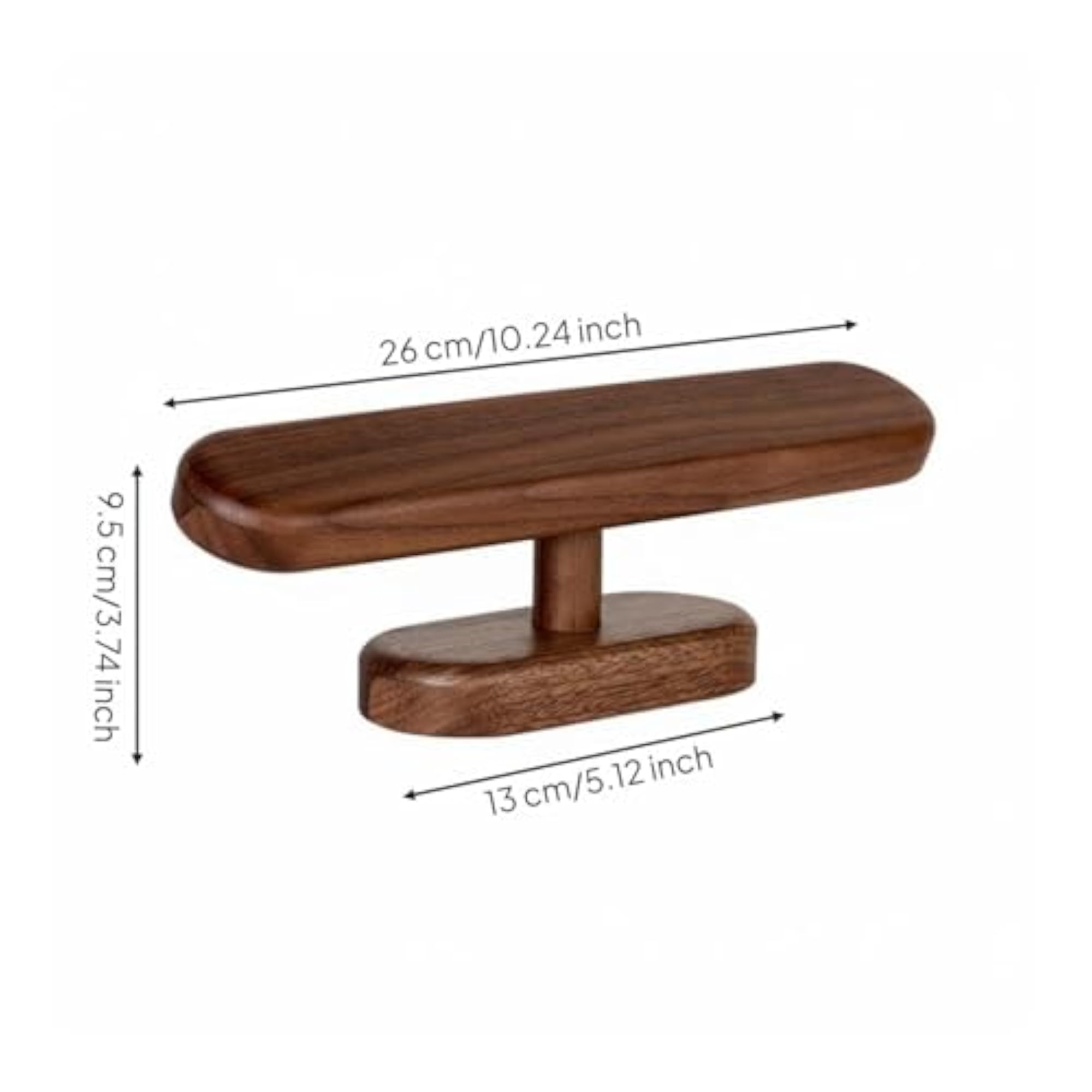 Multi-Functional Wooden T-Shaped Watch and Bracelet Holder