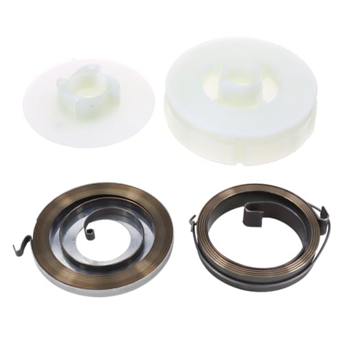 4 poleas de arranque fácil para motosierra eléctrica con 2 resortes, para motosierra 4500 5200 5800 45 cc, 52 cc, 58 cc, pieza de repuesto