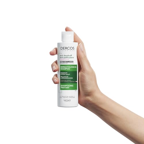 Vichy, Dercos, Shampooing Traitant Anti-Pelliculaire, Pellicules & Démangeaisons, Cuir Chevelu Sensible, 200ml (Lot de 2)
