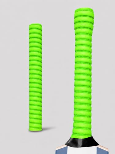 Image of Professional Cricket Bat Handle Coil Fluorescent Grips with Better Shock Absorption | Cricket Accessories Bat Handle Grips, Pack of 1 (Green)
