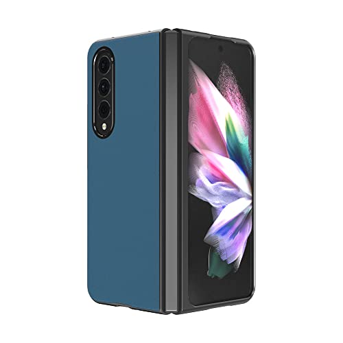 Mince et légère coque Samsung Z Fold 3 en cuir bleu premium
