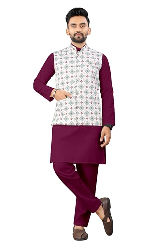 Image of Trustous Traditional Men's Kurta Koti Set (3 PCS SET)