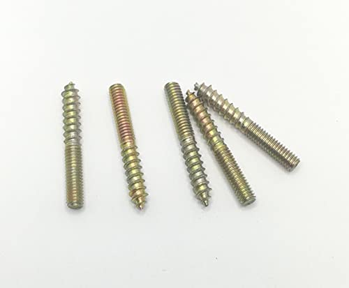 Image of Hanger Bolt M4x30 Double Headed Bolt Self-Tapping Screw for Furniture 20Pcs Bronze