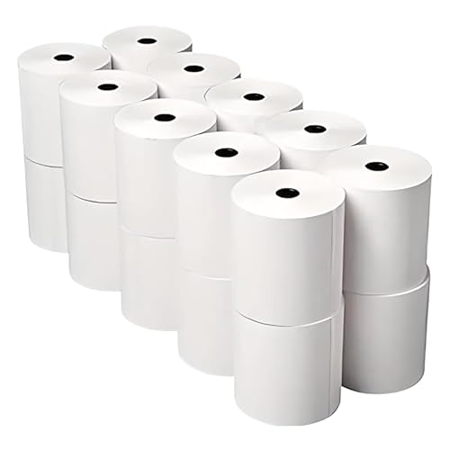 Double Dragon Rollos de papel autocopiativo de 1 capa de 57 x 57 mm, no térmico para impresora de cocina, calculadora de impresión, caja registradora, máquina de adición, impresora de impacto de