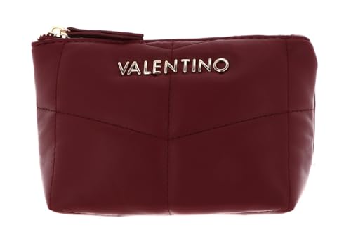 Sac Valentino Bamboo Pouch bordeaux en cuir élégant avec fermoir bambou chic