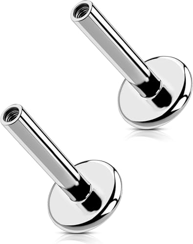 MS CUTE 18G 5mm G23 titanium internally threaded flat back