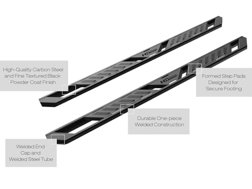 Estribos planos de acero APS Black SR1 para Ram 1500 2019-2026 miniatura 4